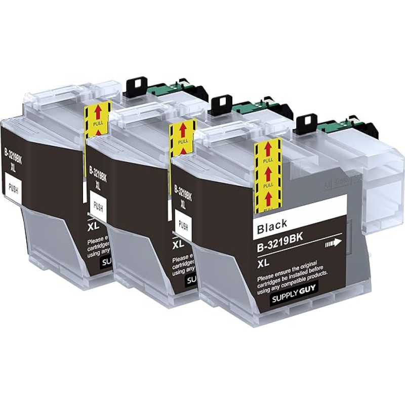 Supply Guy 3 XL Printer Cartridges Compatible with Brother LC3219xl Black for MFC-J5330dw MFC-J5335dw MFC-J5335dwf MFC-J5730dw MFC-J5930dw MFC-J6530dw MFC-J6535dw MFC-J6930dw MFC-J6935dw MFC-J6935dw