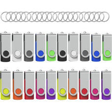 WOOOLKEN USB Stick 2.0 Memory Stick 1GB 20pcs USB Stick 1GB Memory Stick (1GB, 20pcs Mixed)