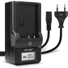 CELLONIC MH-18a Charger for EN-EL3 EN-EL3e EN-EL3a Compatible with Nikon D100 D200 D300 D300S D50 D700 D70s D80 D90 Charging Station with Display, Charging Cable, Battery Charger