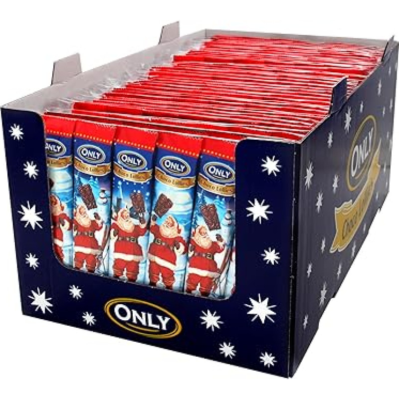 240 x 15 g OYOY Santa Claus Chocolate on a Stick Made of Milk Chocolate, Chocolate Santa on a Stick, Ideal as Christmas Party Gifts, Chocolate Santa Claus Bulk Pack