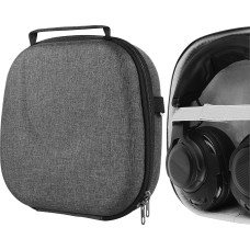 Geekria Shield Headphone Case Compatible with JBL JBL Quantum One Gaming, Quantum 600, Quantum 800, Quantum 300 Case, Replacement Hard Shell Travel Carry Case with Cable Storage (Grey)