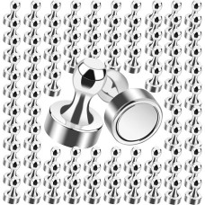 MIN CI Pack of 120 Neodymium Magnets, Extra Strong, Mini Magnetai, Stiprūs magnetai magnetinei lentai, mažas magnetas, baltoji lenta, šaldytuvo magnetai, smeigtukų lenta, muzikos magnetai