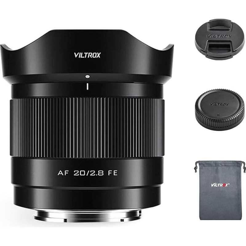 VILTROX 20 mm F2.8 FE automatinio fokusavimo objektyvai 