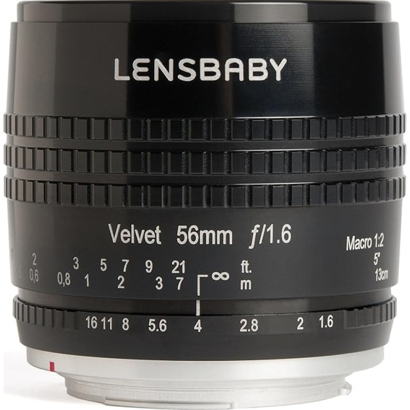 Lensbaby lb jungtis V56BF Velvet 56 objektyvas Fuji X schwarz