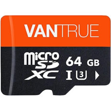 VANTRUE 64GB microSD Memory Card UHS-I U3 4K with Adapter Compatible with Dash Cam, Smartphone, Tablet, Action Camera and Surveillance Camera (64G)
