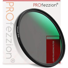 PROfezzion poliarizacinis filtras 77 mm žiedinis poliarizacinis filtras CPL filtras su filtro korpusu, skirtas Canon EF 16-35 mm f4L, Nikon AF-S 16-35 mm F4G objektyvams, tinka fotografuoti dangų, vandenį ir langus