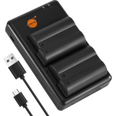 DSTE 2PCS Nikon EN-EL15(2550mAh/7.0V) Battery Charger Set for Nikon 1 V1,D7200,D7100,D750,D600,D7000,D810,D610,D750,D800E,D810A,D800, Digital SLR Camera,Nikon Battery Grip MB-D11,MB-D12,MB-D15,MB-D17