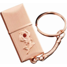 UFARID Rose USB Flash Drive Memory Stick USB Flash Drive Pen Drive USB 3.0 with Metal Lid USB Memory Stick for Laptop PC (64GB, Rose Gold)