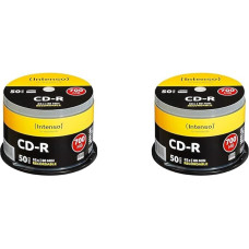 Intenso CD-R Blanks (52x Speed, 80 Min, 700MB, 50 Spindle) (Pack of 2)