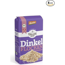 Bauckhof Demeter Spelt Flakes Small Leaf Pack of 4 (4 x 500 g)