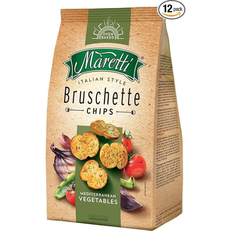 Maretti Ofengebackenes mediterranes Gemüse Bruschette Bites 150 g (12 Stück)