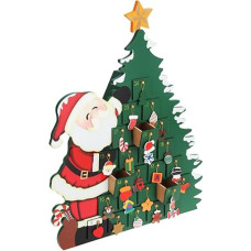 Deuba Wooden Advent Calendar to Fill Yourself for Boys Girls Adults