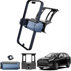 Coleya Car Mobile Phone Holder Compatible with Toyota RAV4 2019-2024, Toyota RAV4 Electric Mobile Phone Holder, RAV4 Accessories Phone Holder, 360° Rotation, Compatible with All Smartphones 4 - 7