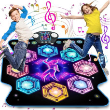 VATOS Dance Mat for Children, Music Mat with 8 LED Lights, Montessori Birthday Gift, Ages 3 to 12