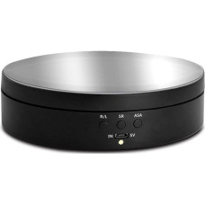 POHOVE Newerpoint Motorised Photography Display, 360 Degree Electric Rotating Ring, Rotating Display Stand, Automatic Rotating Platform for Product, Jewellery, Watch - Black, Matte