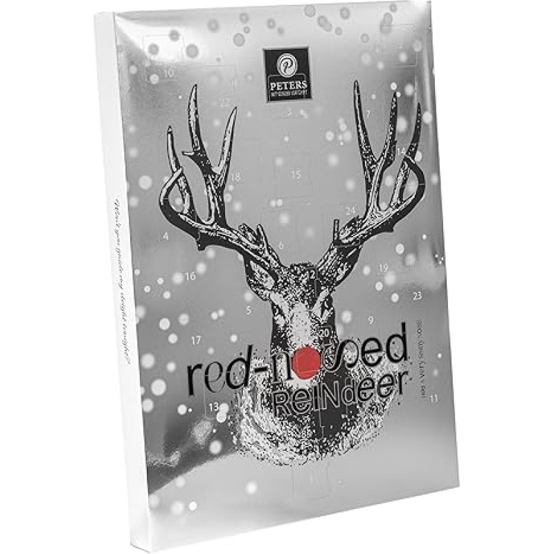 Peters Mit Genuss verführt Reindeer Advent Calendar Nougat | Alcohol Free | Christmas Calendar | Chocolate | Gift | Christmas | Advent | 300 g