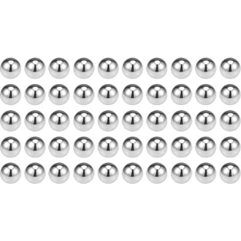 sourcing map Bearing Balls G100 Precision Balls Made of 304 Stainless Steel 2.5mm (Pack of 50)