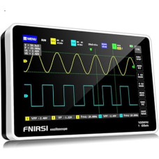Fnirsi Mini Oscilloscope fnirsi-1013D Digital Tablet Oscilloscope Dual Channel 100M Bandwidth 1GS Sampling Rate Mini Tablet Digital Oscilloscopes (-1013D + P4100 Probe)