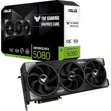 ASUS TUF Gaming GeForce RTX 5080 OC Edition 16GB GDDR7 Gaming Graphics Card (Nvidia GeForce RTX5080, 3.6 Slot Design, PCIe 5.0, 2X HDMI 2.1b, 3X DisplayPort 2.1a, TUF-RTX5080-O16G-GAMING)
