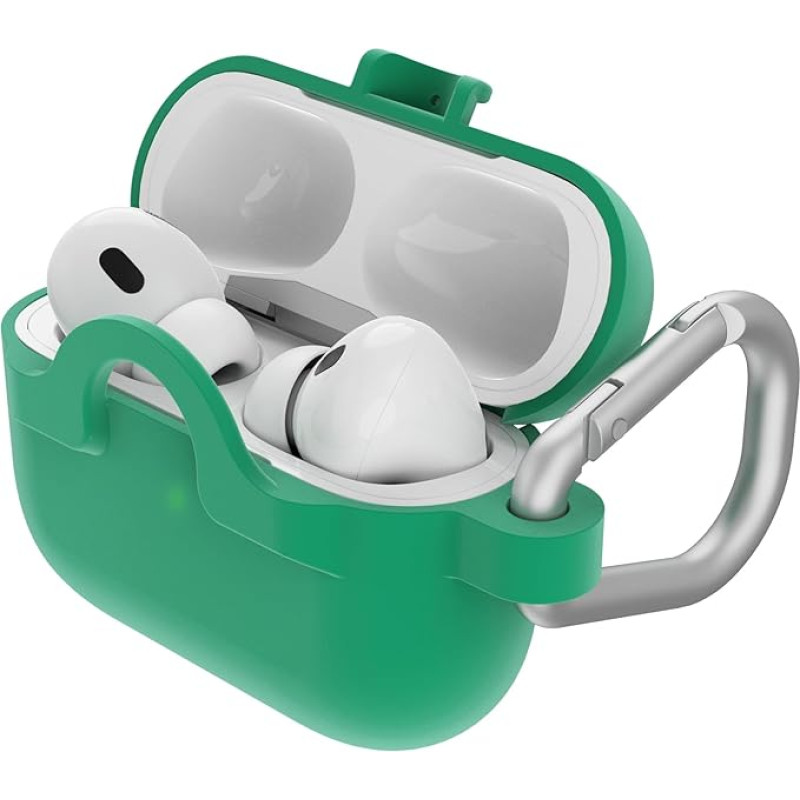 OtterBox Soft Touch Kopfhörer Hülle für AirPods Pro (1. gen / 2. gen), stoßfeste, sturzsichere, ultraflache, kratz- und abriebfeste Schutzhülle für Apple AirPods, inklusive Karabiner, Hellgrün