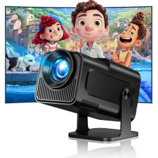 Quilted Northern Projector, 4K Support Full HD Built-in Android and OS 11.0, Supports WiFi 6 and BT 5.0, Mini Projector with Auto Keystone Correction, 180° Rotation Video Projector for Outdoor/Home