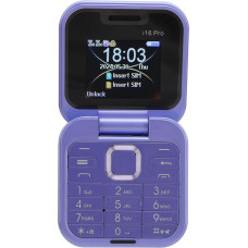 Vyresnio amžiaus sulankstomas telefonas, sulankstomas 2G mobilusis telefonas su dideliais mygtukais, garsiu garsu, dviem SIM kortelėmis, greituoju rinkimu, FM radiju, LED žibintuvėliu, ilgu budėjimo režimu (violetinės spalvos)