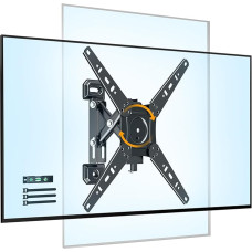 FORGING MOUNT TV Wandhalterung Drehbar für 13-49 Zoll TVs, Schwenkbar Neigbar TV Halterung für Flach & Curved Fernseher oder Monitor bis zu 25kg, VESA 75x75-300x300mm, Ecke Wandhalterung