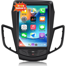2+64G CAMECHO Android 13 Car Radio for Ford Fiesta 2012 2013 2014 2015 with Sat Nav Carplay Android Car, 9.7 Inch Car Radio Touch Display with Bluetooth RDS/FM WiFi y HiFi