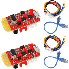 Youmile 2 Pieces Bluetooth Power Amplifier Board CT14 Micro 4.2 Stereo Bluetooth Receiver Board Module 5VF 5 Watt + 5 Watt with Charging Port for DIY Sound Box Speaker Retrofit