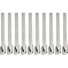 DTGN 19.69 x 0.31 inches (L x W) Cable Ties - Pack of 30 - Good for Furniture and Electronic Devices - Cable Ties Made of 304 Stainless Steel with Self-Locking - Silver White