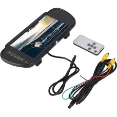 Galinio vaizdo kameros rinkinys Galinio vaizdo veidrodis 7 colių LCD ekranas Atbulinės eigos kameros parkavimo monitorius, skirtas galinio vaizdo kamerai DC 12V - DC 24V