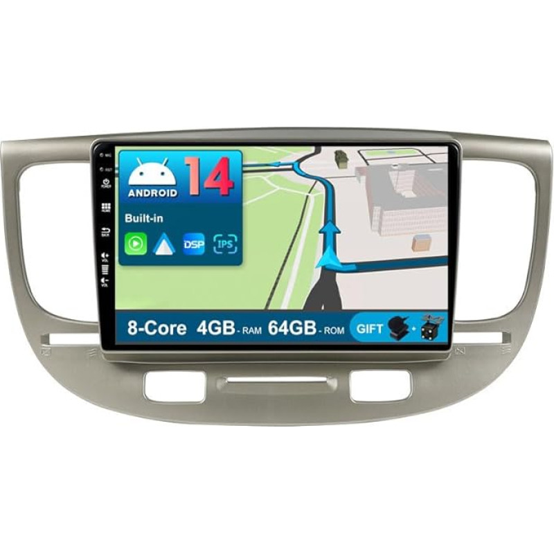 BXLIYER Android 14 IPS Autoradio für Ford Focus (2012-2017) - 4G+64G - Eingebaut DSP/Carplay/Android Auto - LED Kamera + MIC - 9 Zoll 2 Din - Lenkradsteuerung Dual Band WiFi DAB 360-CAM Fast-Boot AHD