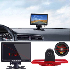 18 mm Lens Top Quality Rear View Camera + 7 Inch TFT LCD Screen Car Monitor Brake Light Car Roof Rear View Camera for Peugeot Expert / Fiat Scudo / Citroen Jumpy 2007-2016