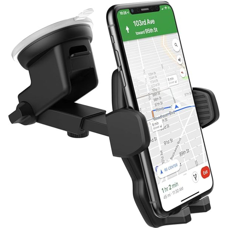 ENCASED Car Phone Holder for iPhone - Case Friendly Adjustable for iPhone 11/XR/Xs Max (Air Vent / Windshield / Dashboard)