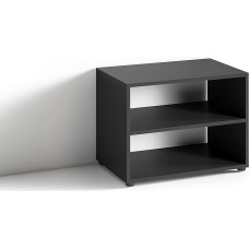 byLIVING Victoria TV Stand / Small Shelf Black / Side Table 60 cm Wide / Living Room Table / Cabinet / TV and Phono Bench / TV Table / Black / 60 x 45 x 39 cm (W x H x D)