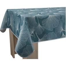 Le linge de Jules Blue Biloba stačiakampė dėmėms atspari staltiesė 150x200cm