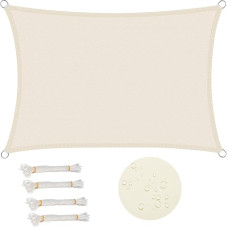 WOLTU Awning, Rectangle, Triangle, Square, Water-Resistant Sun Screen, HDPE Wind Shield, with UV Protection, for Garden, Patio, Camping, 5x7m