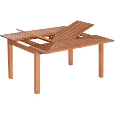 gartenmoebel-einkauf COMODORO išplečiamas stalas XL 100/150 x 150 cm Eukaliptas alyvuotas FSC® sertifikuotas