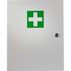 Medicab 1 Medicab 1 Wall Mounted Metal Storage Cabinet Bathroom Safe Box for First Aid and Medicine Child Safe Lockable White Box for Medicine Home or Office