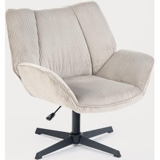 MEUBLE COSY Armchair, Lounge Chairs, Single Sofa with Armrests, Height Adjustable, Recliner Chair, 360° Rotatable, Upholstered Chair for Living Room, Bedroom, Vanity, Corduroy Fabric, Taupe