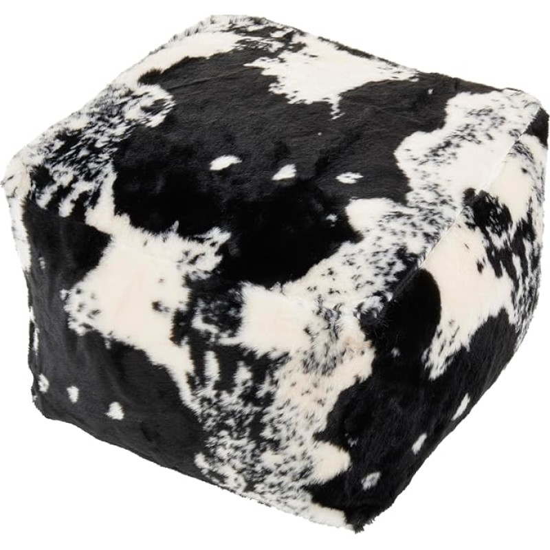 SARO LIFESTYLE dirbtinio kailio karvės odos pufas