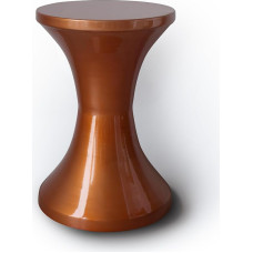 KONEST Tam Tam Tam Metalinė taburetė su blizgančio vario išvaizda - dizaino, praktiška, elegantiška - universalūs svetainės, miegamojo, lauko baldai - tvirta ir nešiojama sėdynė