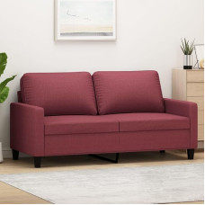 Mengtu 2 vietų sofa Dvigulė sofa Sofa Lounge Sofa Relax Sofa Svečių sofa Minkšta sofa Loveseat Sofa gyvenamajam kambariui Miegamasis Svečių kambarys Vyno raudona 140 cm audinys