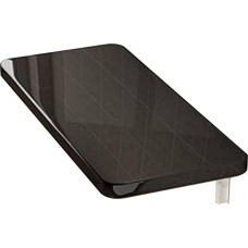 Klapptisch zur Wandmontage, für kleine Räume, platzsparend, Hängetisch für Waschküche oder Badezimmer, 70 x 30 cm, Schwarz