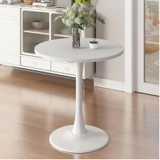 Šiuolaikinis baltas apvalus stalas Tulpių valgomojo stalas Virtuvės stalas Vidurio amžiaus kavos staliukas gyvenamajam kambariui 24