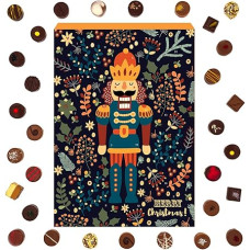 Hallingers Nutcracker Vegan Advent Calendar Chocolates Gift Handmade Part with Alcohol from Chocolate Vegan (Box) - Fill Advent Calendar Novelties & Advent Calendar | Congratulations Hanukkah F