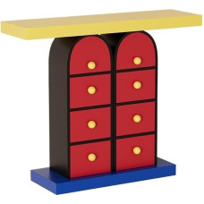 Moderner Dielentisch mit 6 Schubladen, Akzent-Sofatisch für Wohnzimmer, 115 cm, Unterhaltungszentrum für Flur, Foyer, Eingang