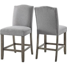 Steve Silver Grayson Raffinierter rustikaler Stil, Treibholz-Finish, Memory-Schaum-Oberschicht, 2er-Set Thekenstuhl, 20 x 24,5 x 41,5 cm