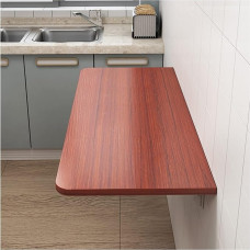 Folding Table Wall Mounted Home Office Laundry Room Garage Space Saving Folding Workbench with Falling Leaf Ideal for Small Spaces