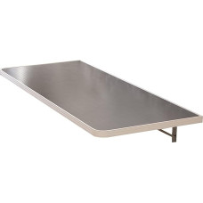Klapptisch zur Wandmontage, kompakt, für Küche, Esszimmer, Bar, Arbeitsplatz, platzsparend, gebürsteter Edelstahl, zusammenklappbar, kleiner Tisch
